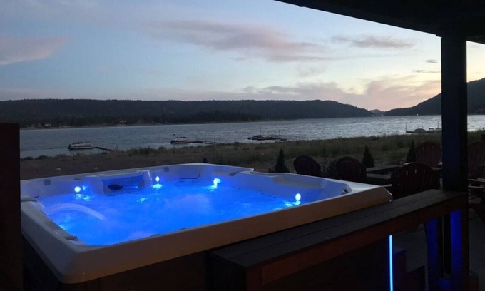 Fawnskin House | Beautiful lakefront home with guest house, dock, game room, hot tub