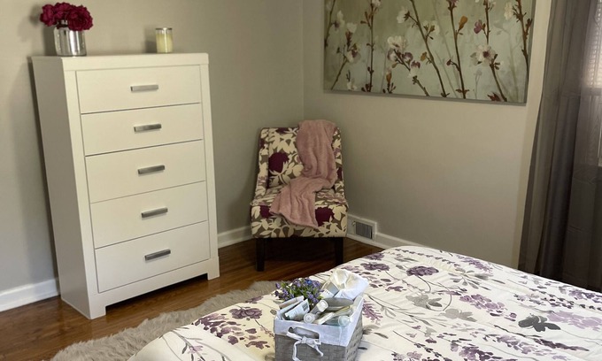 Sharon Hill House | Beautiful newly renovated home near airport with fireplace & sunroom.