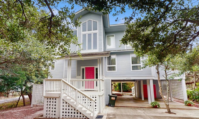 Pine Knoll Shores House | Beautiful ocean front home with direct beach access and outdoor shower