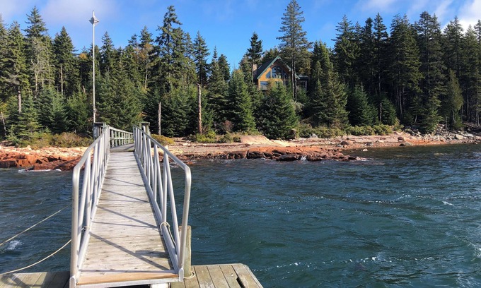 South Gouldsboro House | Beautiful Ocean Views, Large Cabin Home with Floating Dock. Oceanfront, Spacious