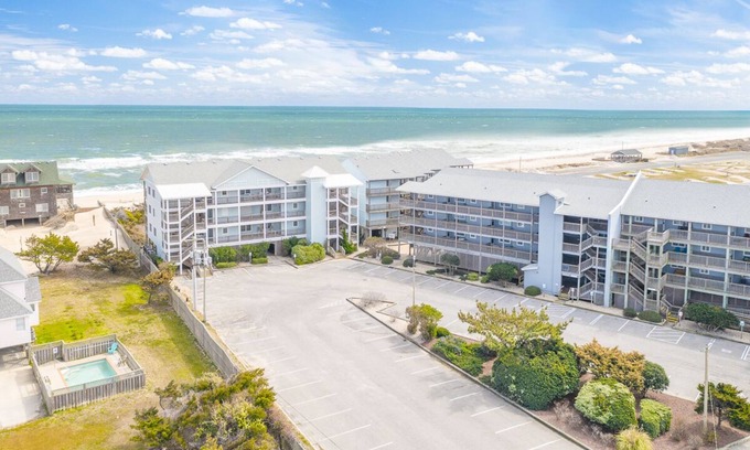 Rodanthe Condo | Beautiful oceanfront condo with boardwalk to the beach!