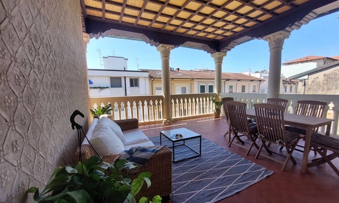 Viareggio Apartment | Beautiful penthouse with loggia and air conditioning, 100 meters from the sea.