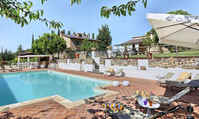 Gambassi Terme Villa | Beautiful private villa for 14 people with WIFI, private pool, A/C, TV, terrace and panoramic view