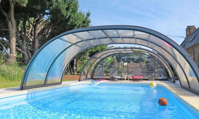 Ploumilliau House | Beautiful private villa for 5 guests with WIFI, pool, TV and terrace