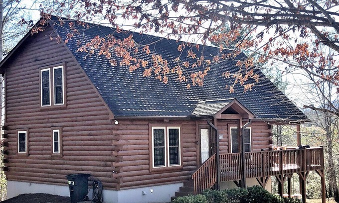 Sweetbriar Farms House | Beautiful, Secluded 3 Story, Log Cabin w/hot tub, fire pit, game room & hiking trails