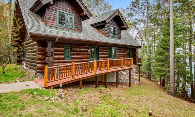 Land O Lakes House | Beautiful southwest lakefront home w/wood fireplace, deck, lake views, firepit