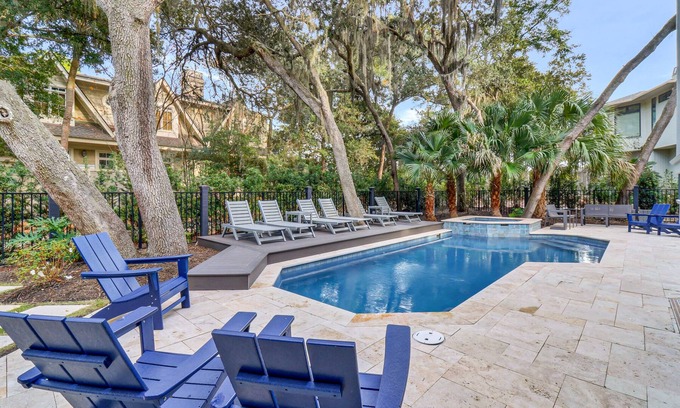 Oceanside House | Beautiful & Spacious Third Row Ocean Sea Pines Home with Private Pool & Spa