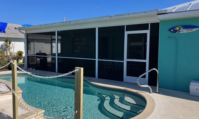 Matlacha House | Beautiful waterfront home, new refinished heated pool, boat dock bikes & kayaks!