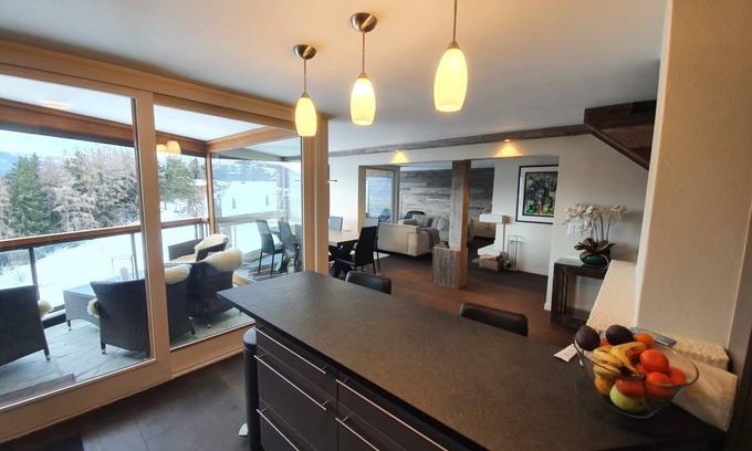 Randogne Apartment | Beautifully renovated apartment with stunning views of Rhône valley