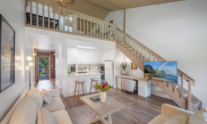Kahuku Condo | BEAUTIFULLY RENOVATED IN 2025/MODERN ONE BEDROOM + LOFT AT TURTLE BAY