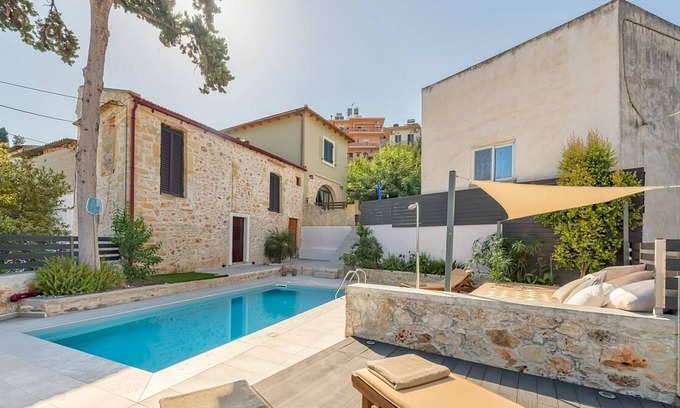 Makhairoi Villa | Beautifully Restored Stone Villa with A/C, Private Pool in a Traditional Village - 5 km from Kalyves
