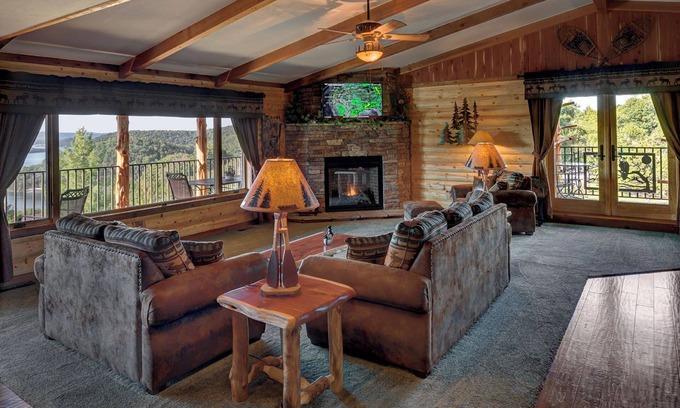 Sylvan Shores Cabin | Beaver Lake Cabin, Hot Tub, Boat dock/Swim Deck, SPECTACULAR views! Rate based on up to 6 people.