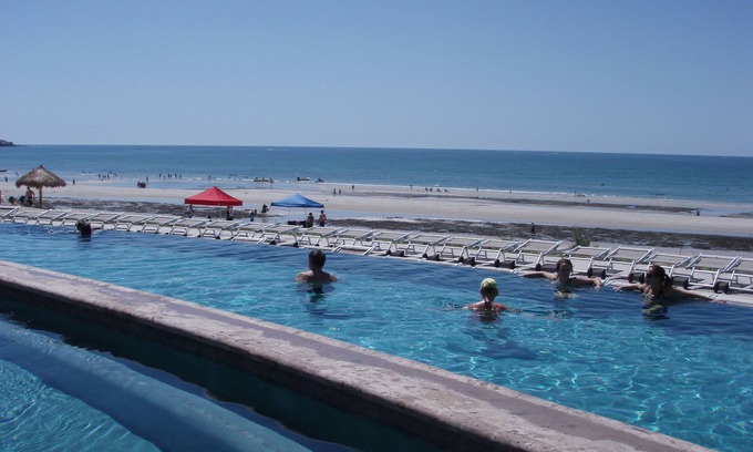 Puerto Penasco Condo | Best Ground Floor Walk Out to Beach Pool from Patio Step. Las Palomas 2 bedroom