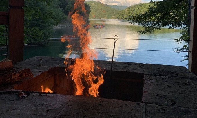 Topton Cabin | BEST LOCATION ON THE LAKE. STUNNING VIEWS FROM EVERY ROOM; RIGHT ON THE WATER.
