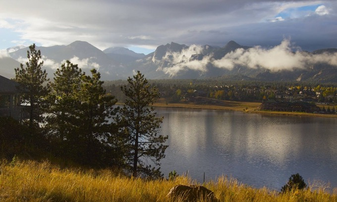 Estes Park Cabin | BEST VIEW in Estes Park! 1 of 2 Adjacent Stunning Cabins on Lake Estes #3459