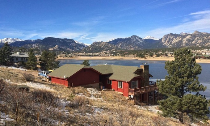 Estes Park Cabin | BEST VIEW in Estes Park! 2nd of 2 adjacent STUNNING cabins on Lake Estes #3449