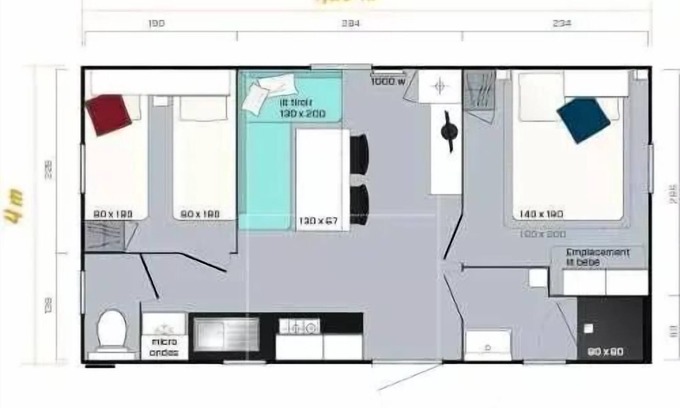 Lesperon House | Bifolia Camping Lou Payou * - Mobilhome Super Mercure Family 2 bedrooms 30m2 6 people