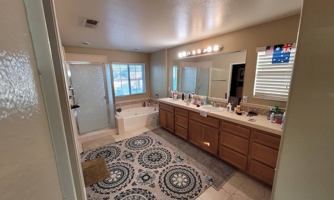Eastvale House | Big Master bedroom with own bathroom toilet and wardrobe