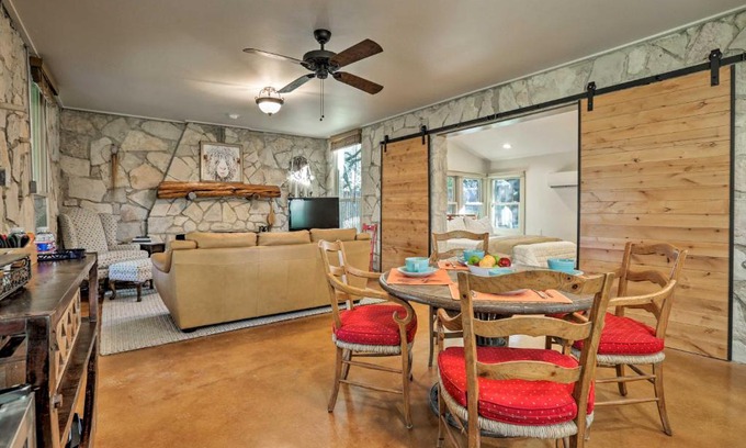 Blanco House | Blanco Riverfront Historic Home, 3 Mi to Downtown!