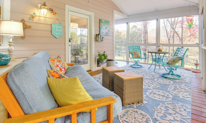 Hendersonville House | Blue Ridge Mtn Retreat: Porches & Creek Access