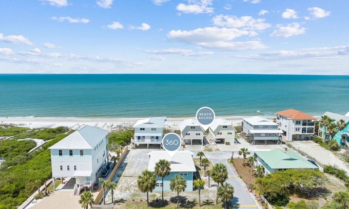 Cape San Blas Condo | Book for Fall! Dog-Friendly Duplex! Gulf Views! Short Walk to Beach!