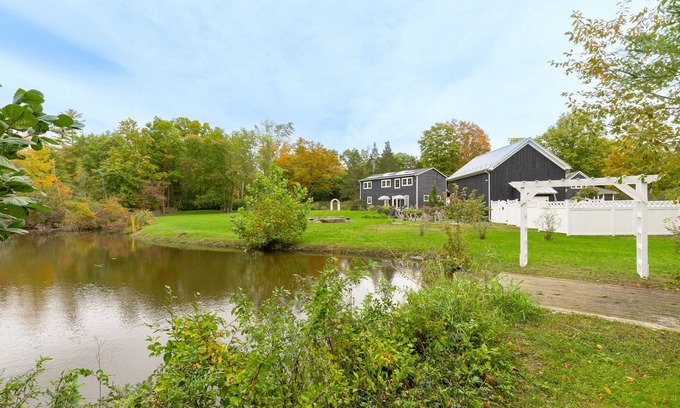Saugerties House | Botanical Hideaway: Gorgeous Home w/Hot Tub & Private Pond