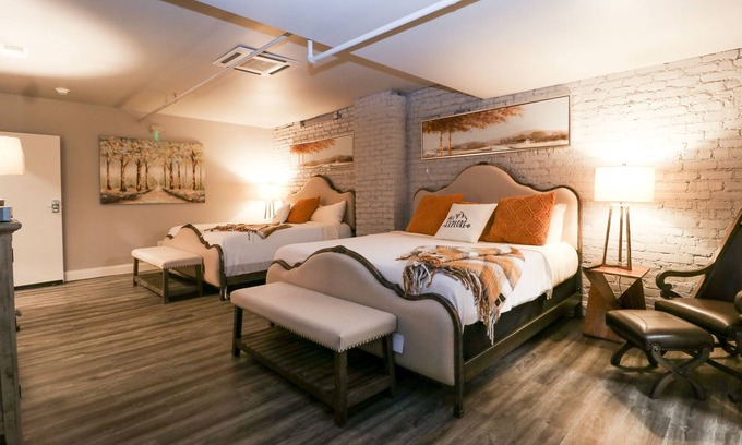 Seneca Apartment | Boutique hotel in historic downtown Seneca. Room #5, two King beds.