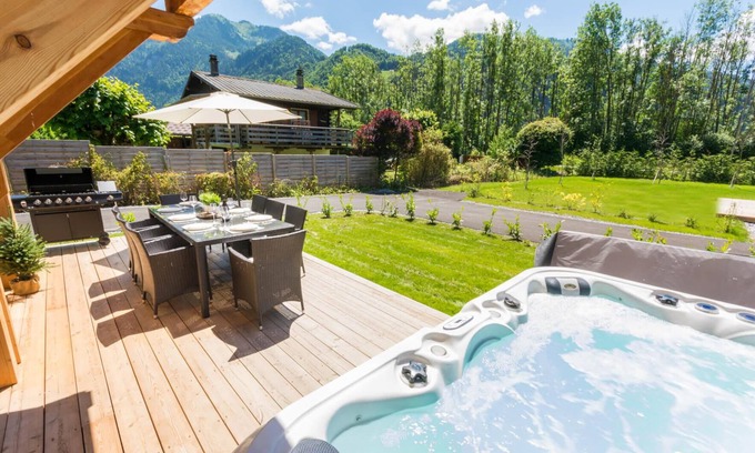 Samoens Ski Chalet | Brand new 4 bed/5 bath detached chalet w/hot tub, terrace and garden.