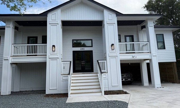 Southern Shores House | Brand new! Family friendly, walk to beach, private pool, hot tub, and elevator