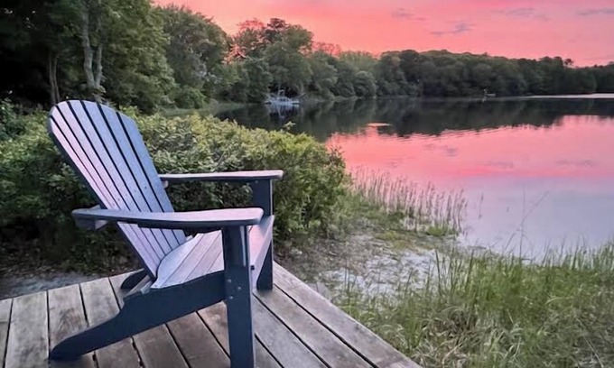East Falmouth House | BRAND NEW LISTING! 2BD Pond Front Home-A/C, Sun Room, Enclosed Outdoor Shower, Wonderful Water Views