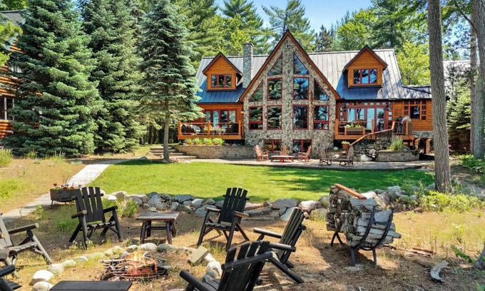 Higgins Lake Cottage | BRAND NEW LISTING Whispering Pines Lodge ON Higgins Lake, beautiful sunsets!