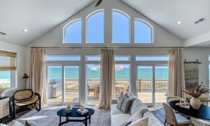 McCutcheon Field House | Brand New Oceanfront North Topsail Beach, Private Pool, Hot Tub, and Elevator!