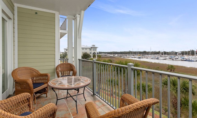 Saint Simons Island Condo | Breathtaking Views of the Inter-coastal Waterway and St. Simons Island Marina