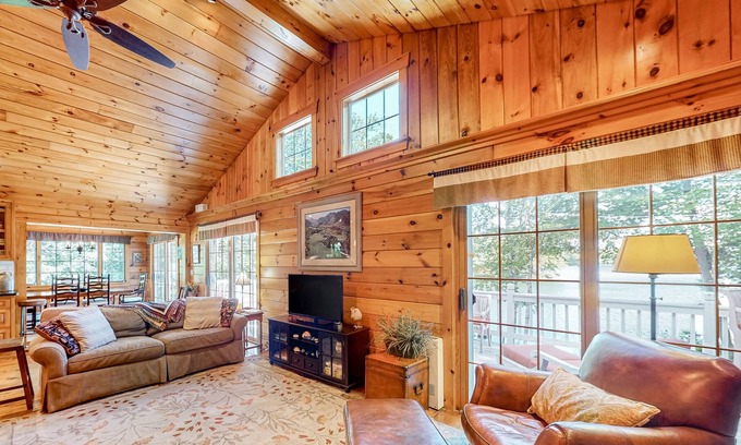 Winthrop House | Breathtaking Maine home with water views, private deck, and gorgeous finishes