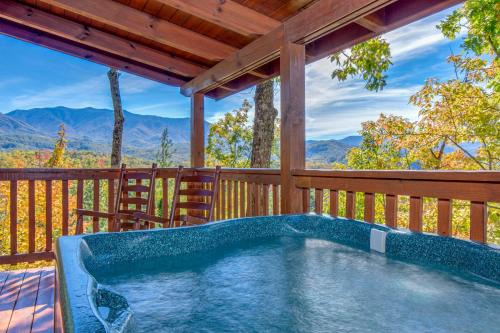 Black Bear Falls House | Breathtaking View Cabin with Game Room and Hot Tub!