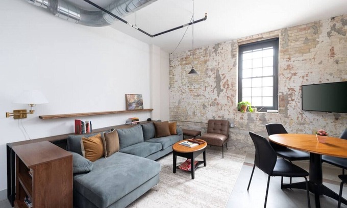 Westown Apartment | Brewery District 2-Story 2BR Apt Near Fiserv with Rooftop, Gym, and Parking