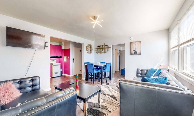 Mishawaka Apartment | Bright Apartment with Well-Equipped Kitchen