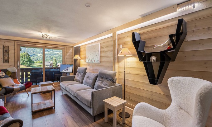 Meribel Village Apartment | Bright Duplex with Ski-In/Ski-Out Access, Pool & Spa