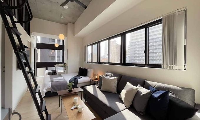 Hiroshima City Centre Apartment | Bright Loft Studio | 5 Min Walk to Peace Park