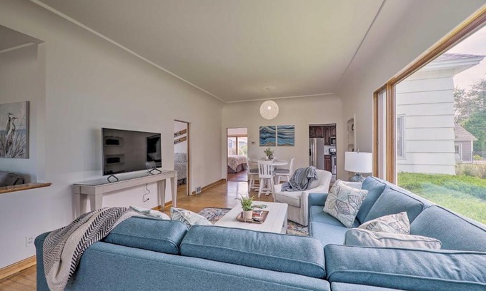 Ludington House | Bright Ludington Home 3 Blocks to the Beach!