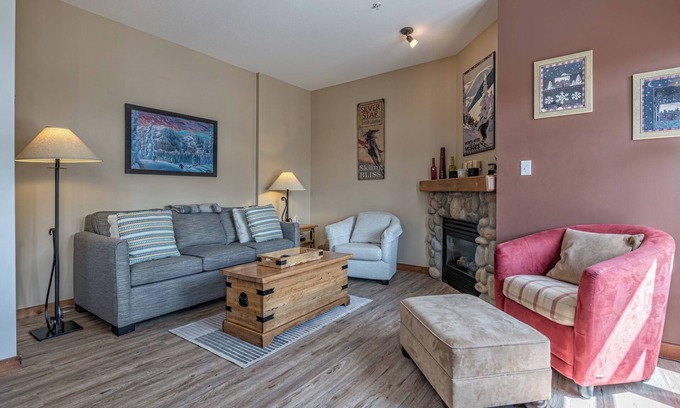 Silver Star Mountain House | Bright, upgraded townhouse in Creekside - Steps to Skiway - Private Hot Tub!
