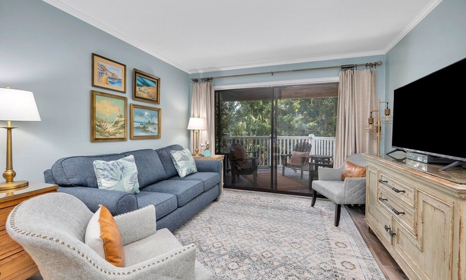 Saint Simons Island Condo | Bring Your Pet to The Beach! Oceanfront Condominium with Pool and Boardwalk to Beach!
