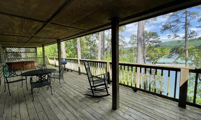 Mount Ida House | C8, Two bedroom, two bath log-sided, lake view luxury cottage with hot tub cottage