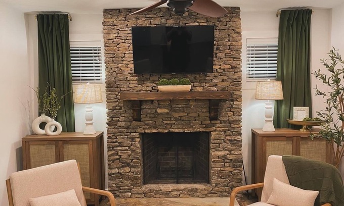 Greenville - Spartanburg Cabin | Cabin in the Pines: Enjoy the Greenville area in a wooded retreat 2BR/1.5BA
