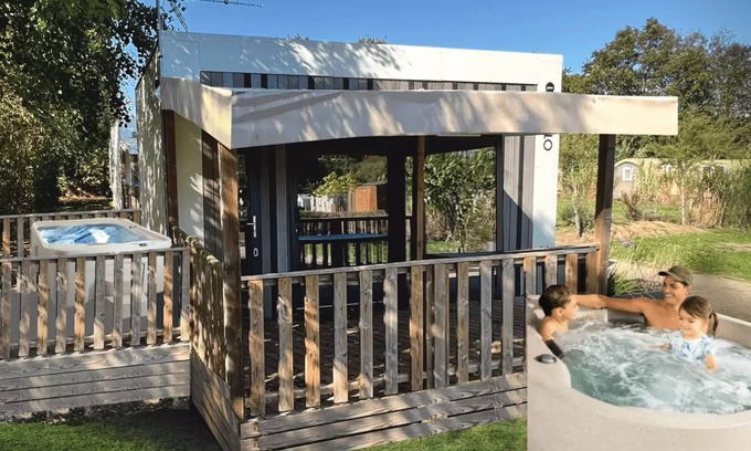 Sainte-Foy House | Camping Au Pré de l'Etang * - Mobile Home Otello Solo Premium 2 rooms 2 people with SPA