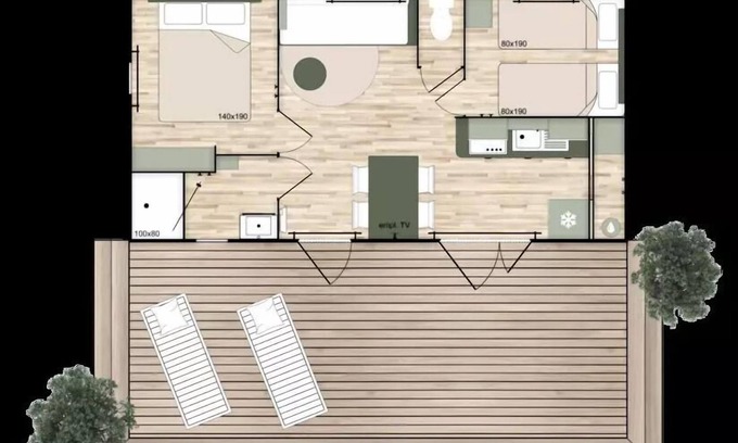 Baerenthal House | Campsite Ramstein-Plage * - Mobil home Comfort - 2 bedrooms 4 people