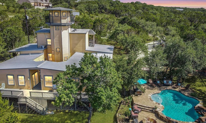 Fischer House | Canyon Lake Lighthouse | Unique Getaway with Private Pool and Hill Country Views