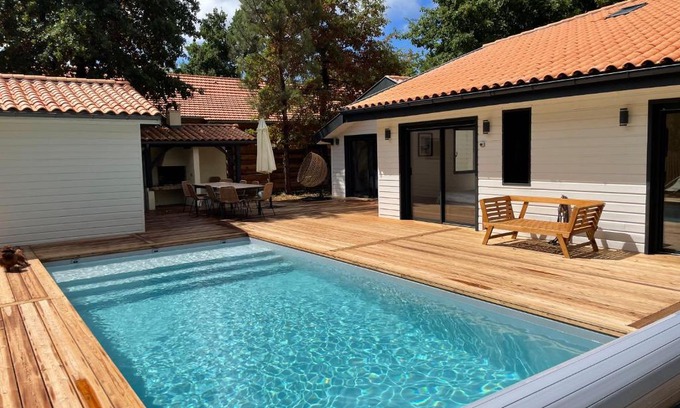 Lege-Cap-Ferret Villa | Cap Ferret - Villa Sérénité - piscine, proche Océan et Bassin, classée 4 étoiles Meublé de tourisme