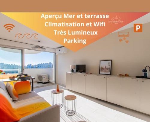 Le Couchant Apartment | Cap sur le sud * Vue Mer * Clim * Parking * wifi * Couchant *