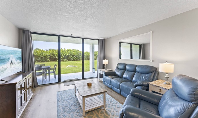 Port Canaveral Condo | Cape Canaveral Charm Double Wide Patio & Heated Amenities